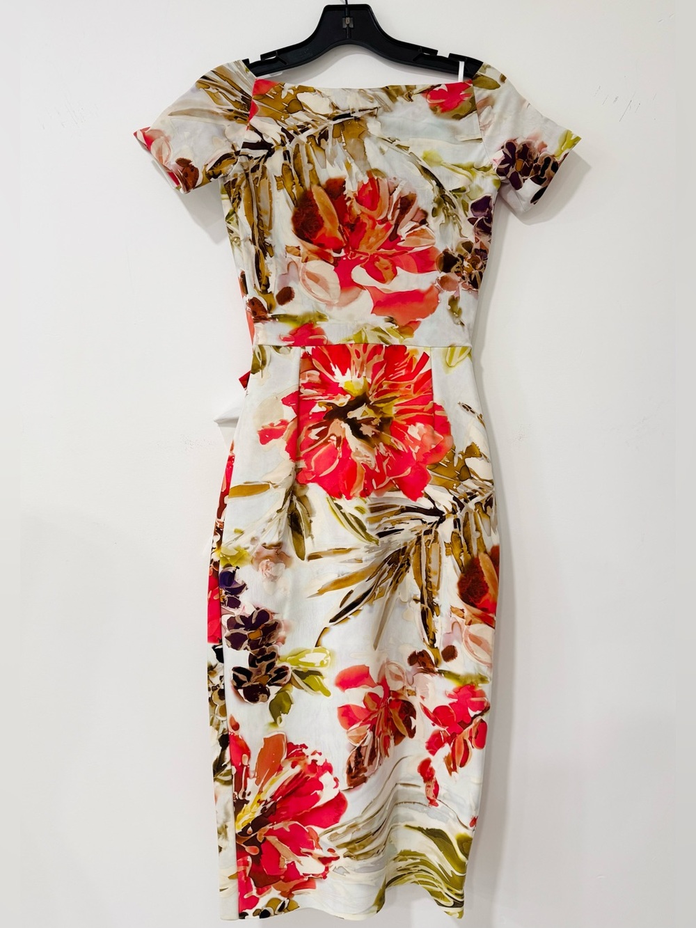 CHIARA BONI LA PETITE ROBE Ruffle Floral-Print Bodycon Midi Dress - Picture 6 of 9